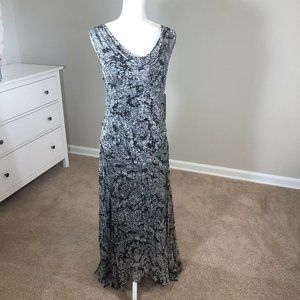 Signature By Robbie Bee Gray Black Chiffon Maxi 16